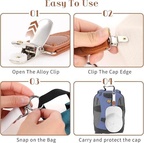 AllStyle By Patel Hat Clip for Travel Handbag Backpack Luggage, Elastic Hat Clip Companion for Women in Saudi Arabia