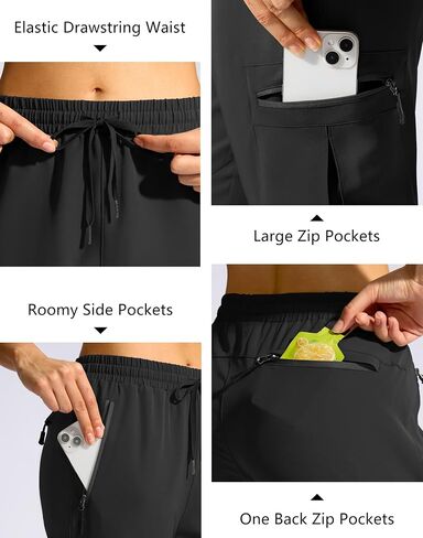SANTINY Women's 10'' Lightweight Hiking Cargo Shorts with 5 Zipper Pockets Quick Dry Summer Long Travel Golf Shorts for Women in Saudi Arabia