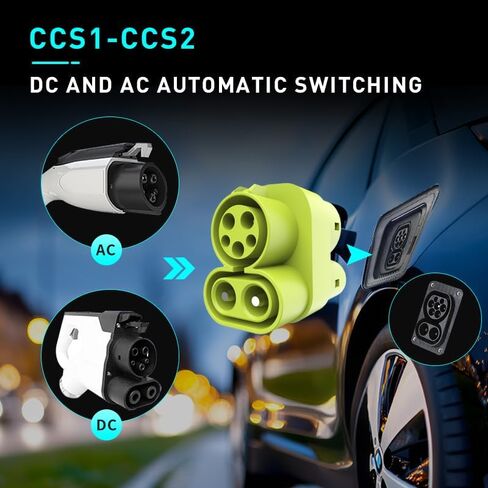 CCS1 to CCS2 Adapter EV Charger Adpater DC 1000V 250A and AC 32A EV Charger Connector Type 1 to Type 2 Adapter SAE j1772 to IEC62196 in Kuwait