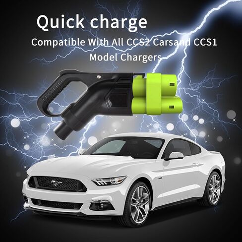 CCS1 to CCS2 Adapter EV Charger Adpater DC 1000V 250A and AC 32A EV Charger Connector Type 1 to Type 2 Adapter SAE j1772 to IEC62196 in Kuwait