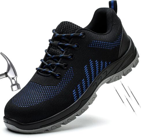 Steel Toe Shoes Comfortable Lightweight Work Safety Boots Puncture Proof Slip Resistant Indestructible Sneakers Construction Tennis Utility Shoes in Saudi Arabia