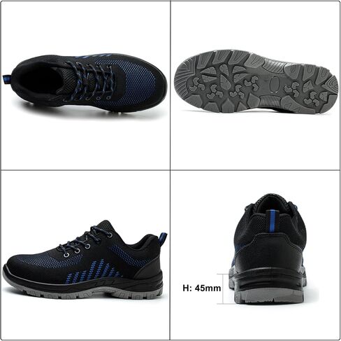Steel Toe Shoes Comfortable Lightweight Work Safety Boots Puncture Proof Slip Resistant Indestructible Sneakers Construction Tennis Utility Shoes in Saudi Arabia