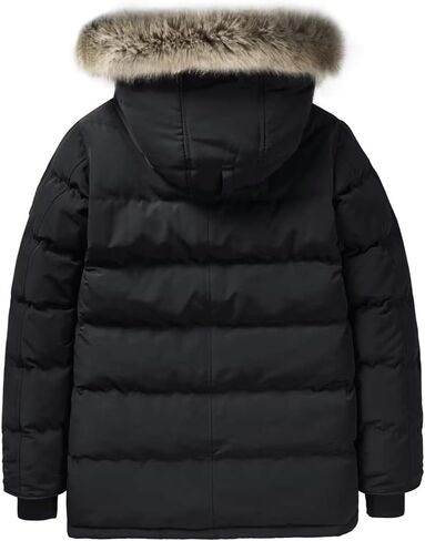 Men's Long Winter Coats Parkas Water Repellent Jacket Warm Fur Hooded Thicken in Saudi Arabia