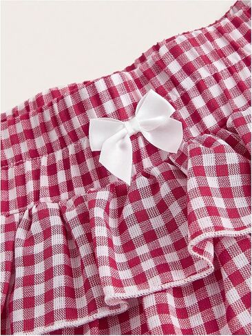 نساء Y2K القماش القطني القصيرة مرنة القوس القوس القوس شورتات الطبقة الكشكش شورت مصغرة in Kuwait