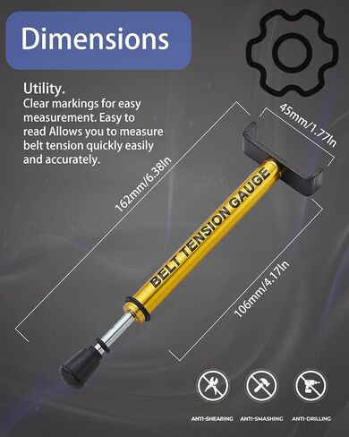 Dodomes Belt Tension Gauge 10 Lb Specification Wheel Belt Tension Tool for Replacing or Adjusting Belts Accurate Belt Measuring Tool - Red in Saudi Arabia
