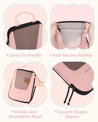 BAGSMART Compression Packing Cubes for Travel, 6 Set/4 Set Packing Cubes for Suitcases, Compression Suitcase Organizer Bags Set for Travel Essentials, Lightweight Packing Organizers in Kuwait