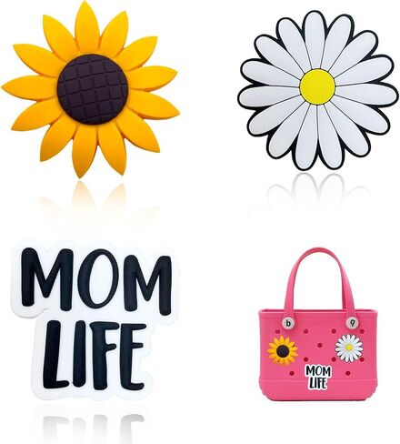 Lckaey 3pcs Rubber Beach Bag Accessories-PVC Rubber decoration-for EVA Purse Bogg Bag organizer Y056figure 03 in Saudi Arabia
