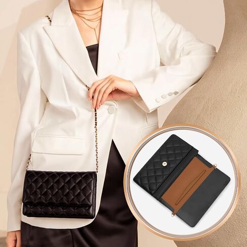 WADORN PU LEATHY MICROFIBRE محفظة إدراج منظم ، 3.14x 6.49 بوصة من منظم حقيبة جلدية من الألياف الألياف مع حلقات سبيكة D مستطيل إدراج منظم لإدراج حقائب اليد ، الجمال in Kuwait