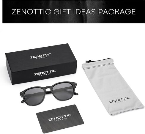 نظارة شمسية مستقطبة Zenottic عصرية: ظلال كبيرة للرجال النساء UV400 protecion - نظارات الشمس الدائرية الكلاسيكية in Kuwait