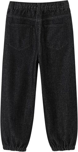 MyFav Boys' Ripped Denim Jeans Taper Fit Kids Fashion Loose Casual Trousers Long Pants in Saudi Arabia