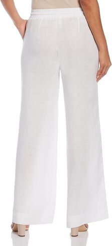 Cubavera Women's Wide Leg Drawstring Linen Pant in Saudi Arabia