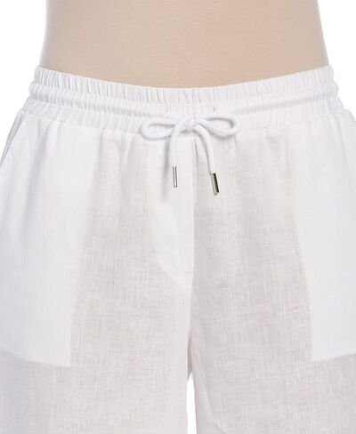 Cubavera Women's Wide Leg Drawstring Linen Pant in Saudi Arabia