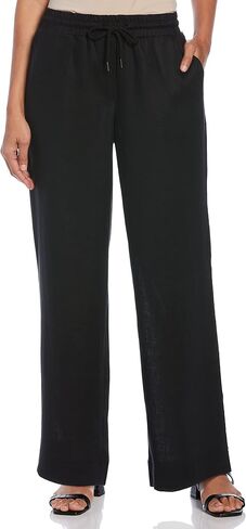 Cubavera Women's Wide Leg Drawstring Linen Pant in Saudi Arabia