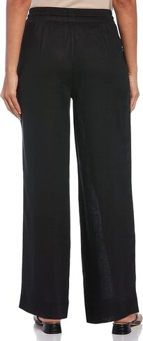 Cubavera Women's Wide Leg Drawstring Linen Pant in Saudi Arabia