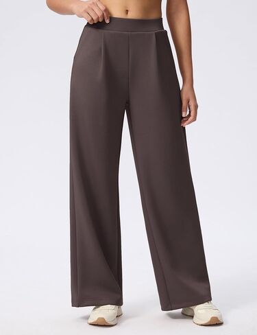 Wide Leg Pants for Women High Waist Relaxed Dress Pants with Pockets 30" in Saudi Arabia