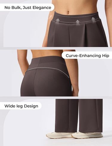 Wide Leg Pants for Women High Waist Relaxed Dress Pants with Pockets 30" in Saudi Arabia