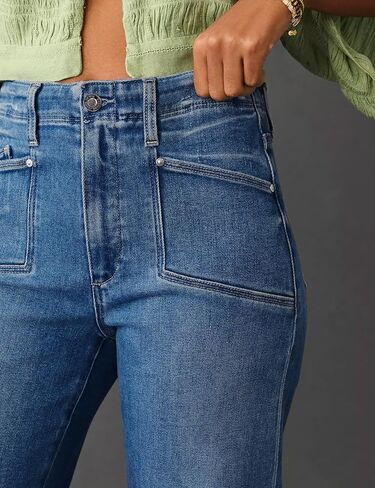 PHISOCKAT High Waisted Wide Leg Jeans for Women Stretchy Baggy Jeans Trendy Denim Pants with Pockets in Kuwait