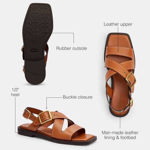 Coach Women's Archival Buckle Flat Sandal Platform in Saudi Arabia