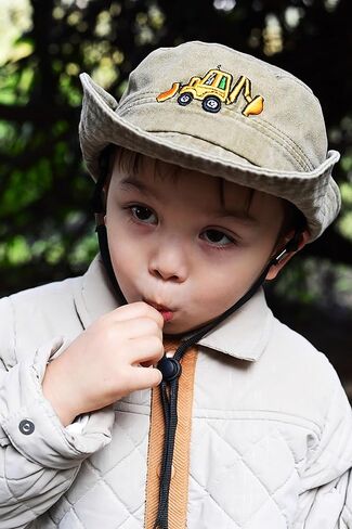 Safari Kids Sun Hat Bucket Boys Excavator Beach UPF 50+ Fishing Hat Toddler Girls Boonie Cap for 2-8T in Kuwait