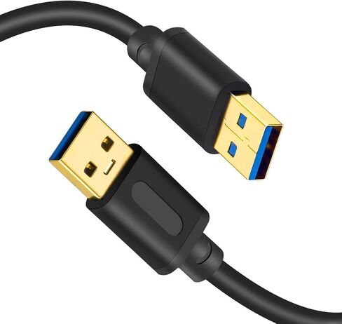 كابل USB 3.0 ذكر إلى ذكر بطول 10 أقدام، كابل USB إلى كابل USB ذكر إلى ذكر كابل USB 3.0 نوع A ذكر لكتابة كابل ذكر (10 أقدام) in Kuwait