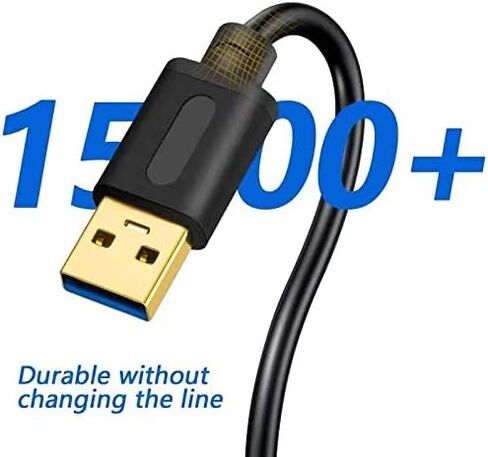 كابل USB 3.0 ذكر إلى ذكر بطول 10 أقدام، كابل USB إلى كابل USB ذكر إلى ذكر كابل USB 3.0 نوع A ذكر لكتابة كابل ذكر (10 أقدام) in Kuwait