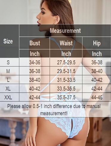 Avidlove Women Teddy Lingerie Sexy Lace Deep V Neck Bodysuit One Piece Nightie in Kuwait