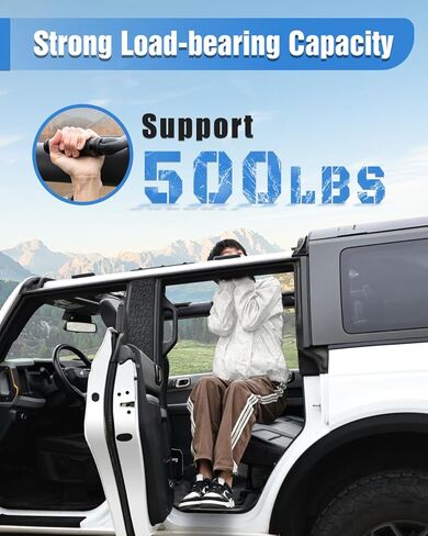 ROADER Grab Handles Compatible with Ford Bronco & Bronco Raptor 2021-2025 2/4 Door Soft & Hard Top, Aluminum Alloy Roll Bar Grip Handles Replacement for Bronco Interior Accessories- Red, 2 Pack in Kuwait