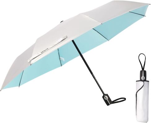 Sun Umbrella for Travel UPF 50+ UV Protection 46 Inch Windproof Auto Open/Close, Sun Blocking & Rainproof Compact Umbrella for Men and Women in Saudi Arabia
