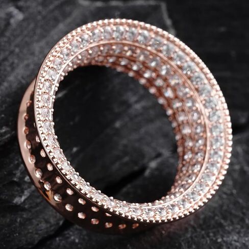 PONWAG 1 Pair 0g 00g 8mm-30mm Classic Ear Gauge Luxury White Zircon Hollow Ear Plug Gauges Single Flare Tunnels For Ear Stretcher Expander Women Body Piercing Jewelry in Saudi Arabia