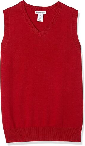 Amazon Essentials Boys and Toddlers' Uniform Cotton V-Neck Sweater Vest - Discontinued Colors in Saudi Arabia