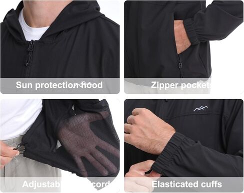 TRAILSIDE SUPPLY CO. Men's Sun Protection Cycling Jacket Lightweight Windbreaker in Kuwait