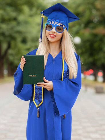 سرق Somsoc Matte Graduation Cap و Down Tassel Set 2025 للمدرسة الثانوية والكلية مع سحر صور الشرف in Saudi Arabia