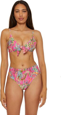 BECCA Women's Polynesia Bralette Bikini Top, Adjustable, Tie Back, Swimwear Separates in Saudi Arabia