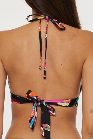 Trina Turk Women's Luminary Halter Bikini Top, Floral Print, Adjustable, Tie Back, Swimwear Separates in Saudi Arabia