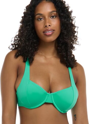 EIDON Women's Maya Soft Underwire Bikini Top with 2-Way Tie Back in D, Dd, E & F Cups in Saudi Arabia