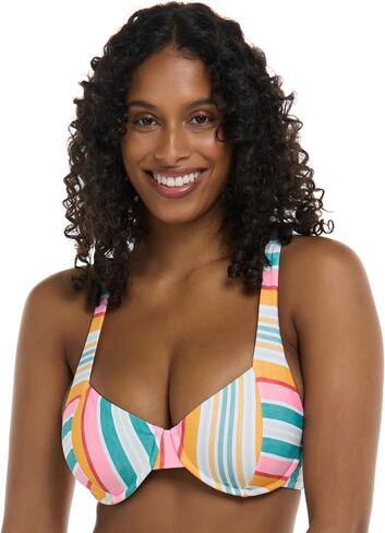 EIDON Women's Maya Soft Underwire Bikini Top with 2-Way Tie Back in D, Dd, E & F Cups in Saudi Arabia