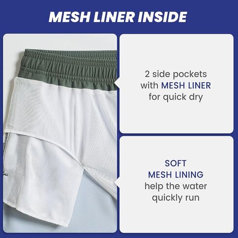 maamgic Mens Boys 80s 90s Vintage 4 Way Stretch Swim Trunks with Mesh Lining Quick Dry Swim Suits Board Shorts in Saudi Arabia