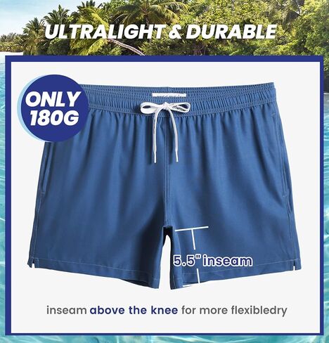 maamgic Mens Boys 80s 90s Vintage 4 Way Stretch Swim Trunks with Mesh Lining Quick Dry Swim Suits Board Shorts in Saudi Arabia
