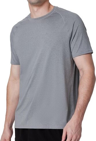 Men's UPF 50+ Swim Shirts, Sun Protection Short Sleeve Rash Guard, Quick Dry T-Shirt for Fishing and Surfing in Kuwait