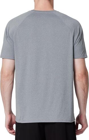 Men's UPF 50+ Swim Shirts, Sun Protection Short Sleeve Rash Guard, Quick Dry T-Shirt for Fishing and Surfing in Kuwait
