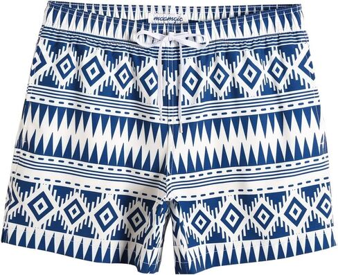 maamgic Mens Boys 80s 90s Vintage 4 Way Stretch Swim Trunks with Mesh Lining Quick Dry Swim Suits Board Shorts in Saudi Arabia