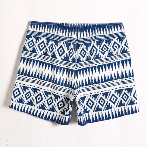 maamgic Mens Boys 80s 90s Vintage 4 Way Stretch Swim Trunks with Mesh Lining Quick Dry Swim Suits Board Shorts in Saudi Arabia