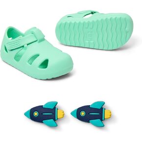 Ten Little Splash Sandals for Baby, Toddler & Kids, Adjustable, Closed Toe Water Sandals for Boys and Girls - Lightweight, Quick Drying Kids Water Shoes, and Flexible EVA with Traction - Aqua Mint