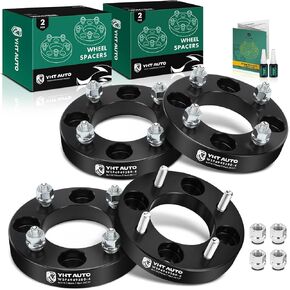 محولات عجلة Yhtauto 4x110mm متوافقة مع هوندا Kawasaki Yamaha ، فواصل الإطارات W/ M10x1.25 و 12.9 ترصيع ، 76 ملم Center Bore 4 Lug 4pcs الفواصل العجلة السوداء