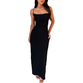 Owin Women Summer 2025 فساتين الأزهار بلا أكمام شبكية طويلة bodycon maxi فستان السباغيتي حزام زفاف فستان ضيف