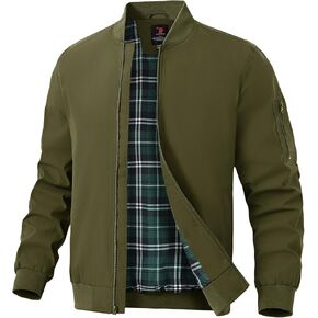 TBMPOY Men's Bomber Jackets Lightweight Light Windbreaker Casual Business Dress Stylish Fall Spring Golf Work