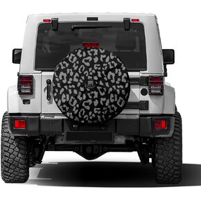 Foruidea Leopard Print Prepar Tyre مع غطاء إطار عجلات ثقب الكاميرا الاحتياط