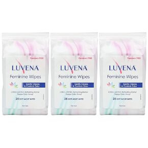Luvena Feminine Wipes - Soft Wet Wipes for Women - Refresh & Resist Odor - Gynecologist Tested - Travel Friendly Cleansing Cloths - Cucumber Scented (25 Count, 1 Pack)