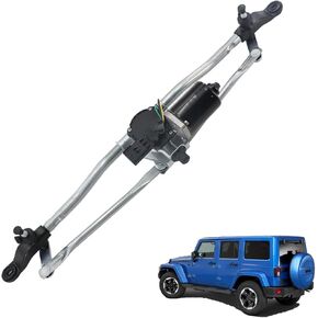 55077859AB Front Windshield Wiper Motor and Linkage Assembly for Jeep Wrangler 3.8L 2007-2011 3.6L 2012-2017, for Jeep Wrangler JK 3.6L 2018, 55077859AC 55077859AD 68002388AB