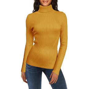v28 Turtleneck Ribbed Sweaters for Women Cute Sexy Knitted Warm Fitted Sweater